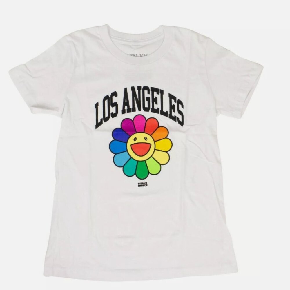 Takashi Murakami X Complexcon Youth White Los Angeles Flower T-Shirt- Large